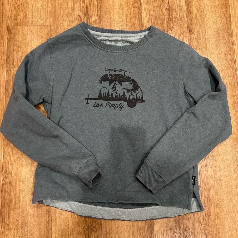 Patagonia Gray-Blue Long Sleeve pullover